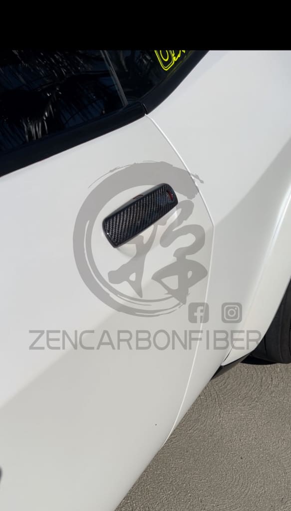 2011 + Dodge Charger/Challenger Carbon Fiber Door Handle Covers Vehicle Parts & Accessories