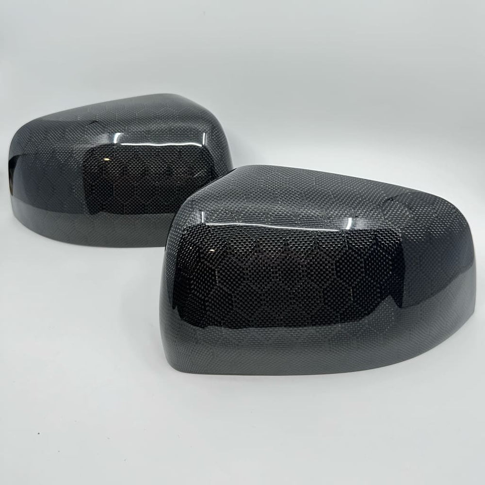 2011 + Jeep Grand Cherokee/Dodge Durango Carbon Fiber Mirror Caps Replacement Honeycomb carbon fiber mirror caps