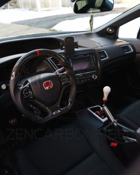 2012-2015 9th gen Honda Civic Carbon Fiber Steering Wheel - Steering Wheels