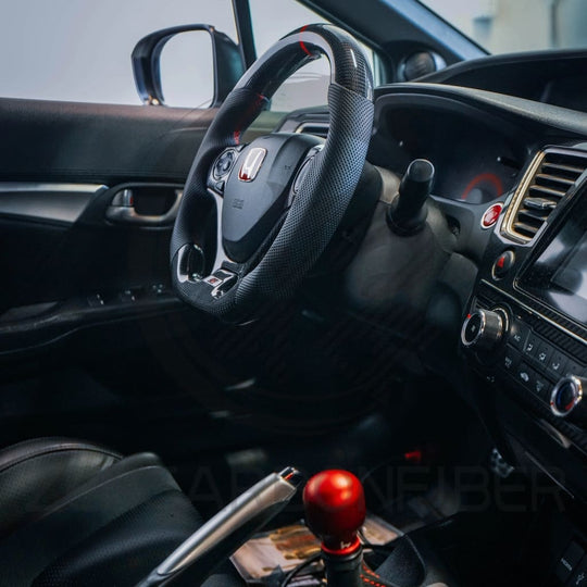 2012-2015 9th gen Honda Civic Carbon Fiber Steering Wheel - Steering Wheels