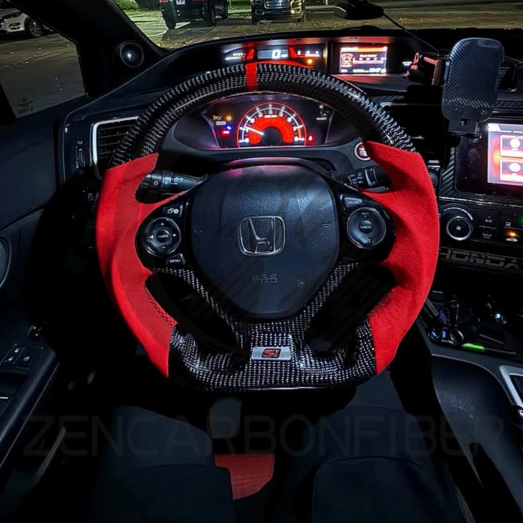 2012-2015 9th gen Honda Civic Carbon Fiber Steering Wheel - Steering Wheels