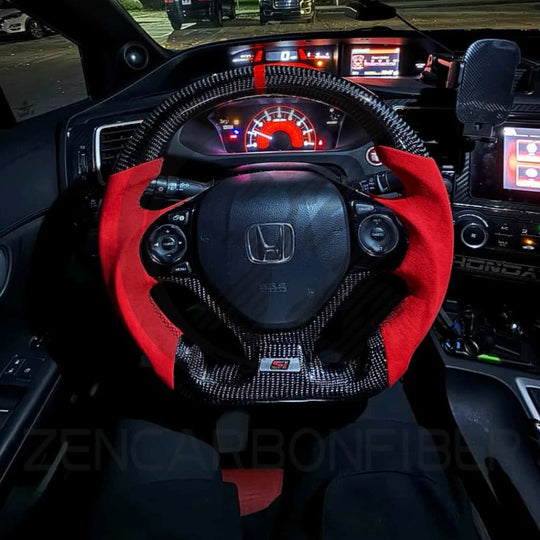 2012-2015 9th gen Honda Civic Carbon Fiber Steering Wheel - Steering Wheels