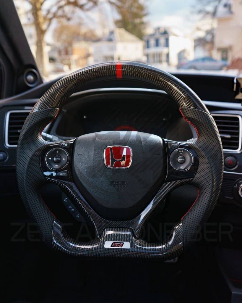 2012-2015 9th gen Honda Civic Carbon Fiber Steering Wheel - Steering Wheels