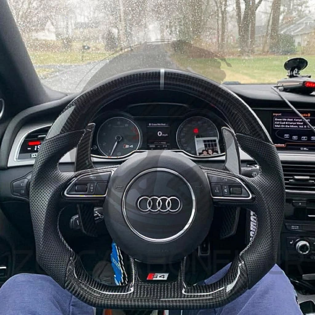 2012-2016 Audi B8.5 A3/S3/RS3 A4/S4/RS4 A5/S5/RS5 Carbon Fiber Steering Wheel - Steering Wheels