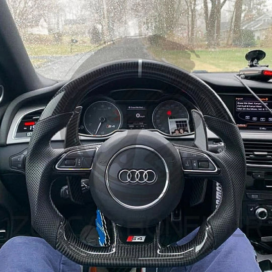2012-2016 Audi B8.5 A3/S3/RS3 A4/S4/RS4 A5/S5/RS5 Carbon Fiber Steering Wheel - Steering Wheels