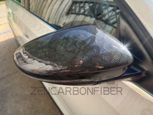 2011-2018 MK6 Jetta Carbon Fiber Mirror Caps Replacements Honeycomb carbon fiber