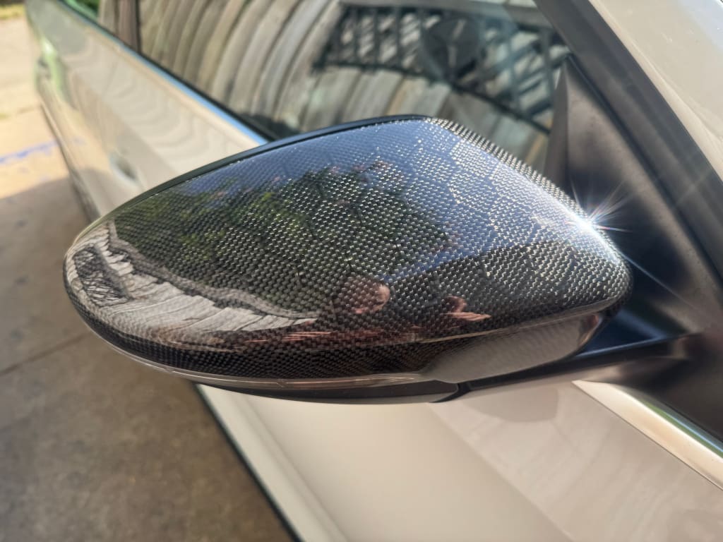2011-2018 MK6 Jetta Carbon Fiber Mirror Caps Replacements Honeycomb carbon fiber