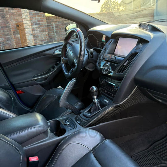 2012 + Ford Focus Carbon Fiber Shifter Bezel/ Center Counsle Trim Replacement Focus Parts
