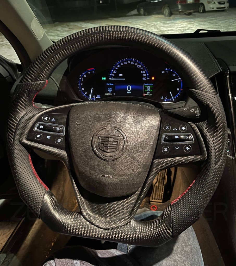 2013+ Cadillac Ats/Cts Carbon Fiber Steering Wheel