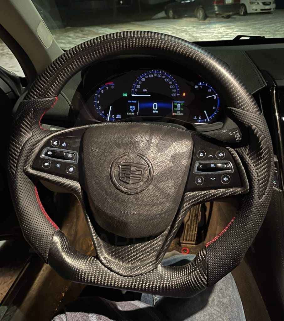 2013+ Cadillac Ats/Cts Carbon Fiber Steering Wheel