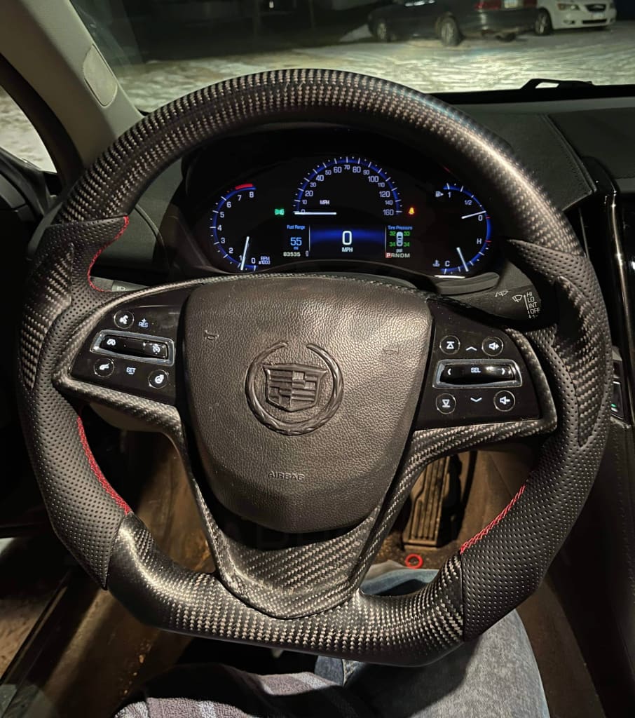 2013+ Cadillac Ats/Cts Carbon Fiber Steering Wheel