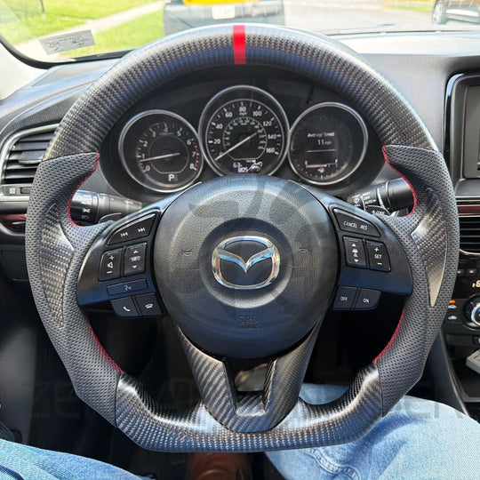 2014-2016 Mazda3 Carbon Fiber Steering Wheel - Steering Wheels