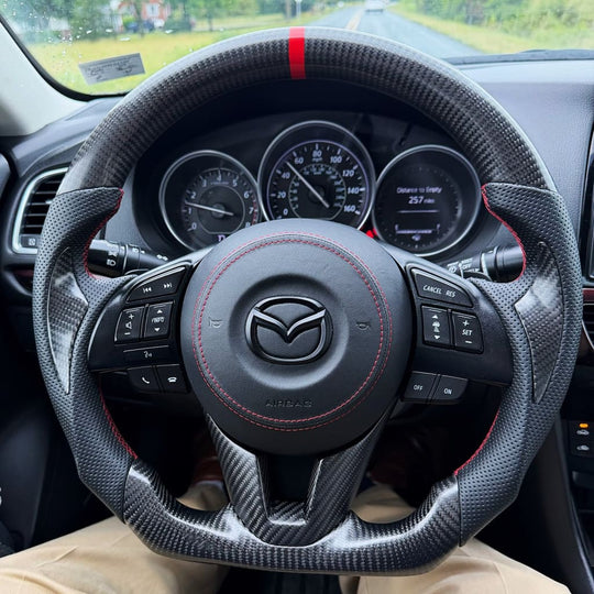 2014-2016 Mazda3 Carbon Fiber Steering Wheel - Steering Wheels