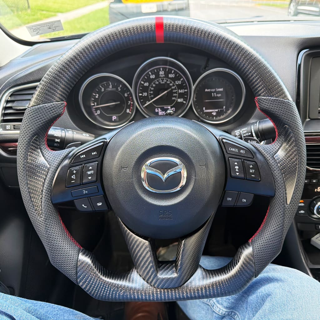 2014-2016 Mazda3 Carbon Fiber Steering Wheel - Steering Wheels