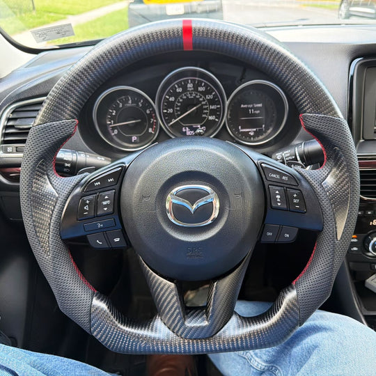 2014-2016 Mazda3 Carbon Fiber Steering Wheel - Steering Wheels