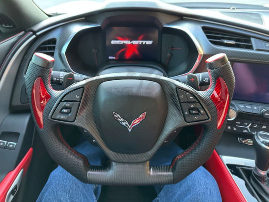 2014-2019 Chevrolet C7 Corvette Carbon Fiber Steering Wheel steering wheel