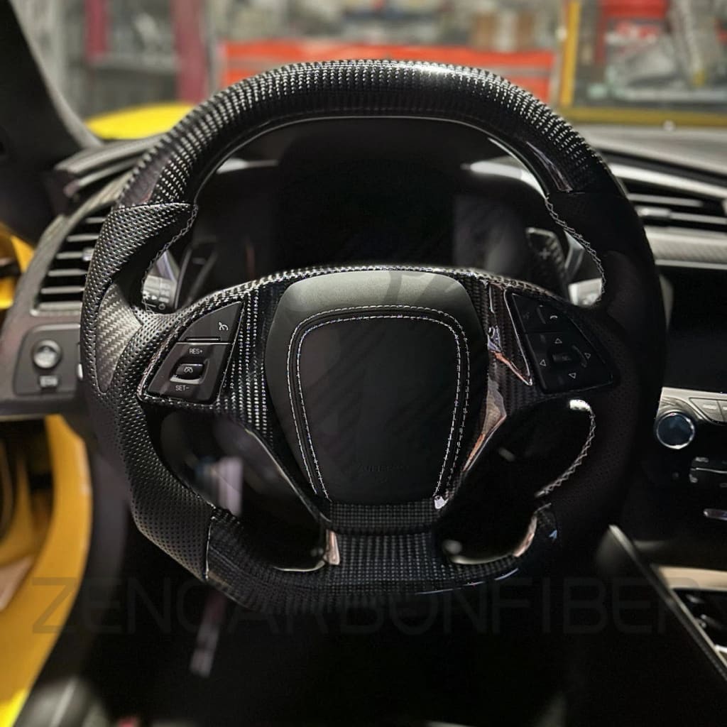 2014-2019 Chevrolet C7 Corvette Carbon Fiber Steering Wheel - Steering Wheels