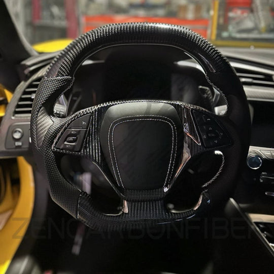 2014-2019 Chevrolet C7 Corvette Carbon Fiber Steering Wheel - Steering Wheels