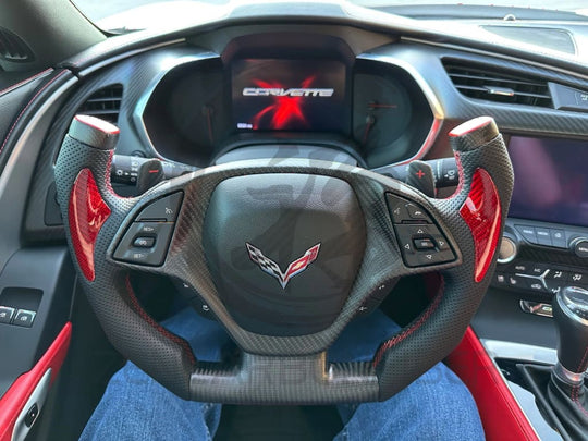 2014-2019 Chevrolet C7 Corvette Carbon Fiber Steering Wheel steering wheel