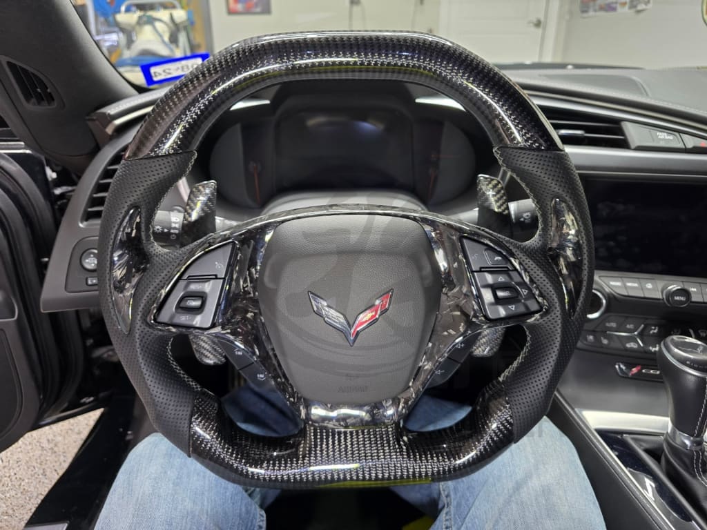 2014-2019 Chevrolet C7 Corvette Carbon Fiber Steering Wheel Steering Wheel