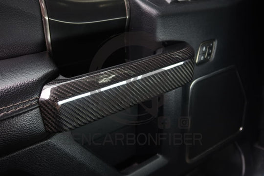 2015-2020 Ford F150/Raptor Carbon Fiber Interior Door Handle Covers(4-Piece Set)