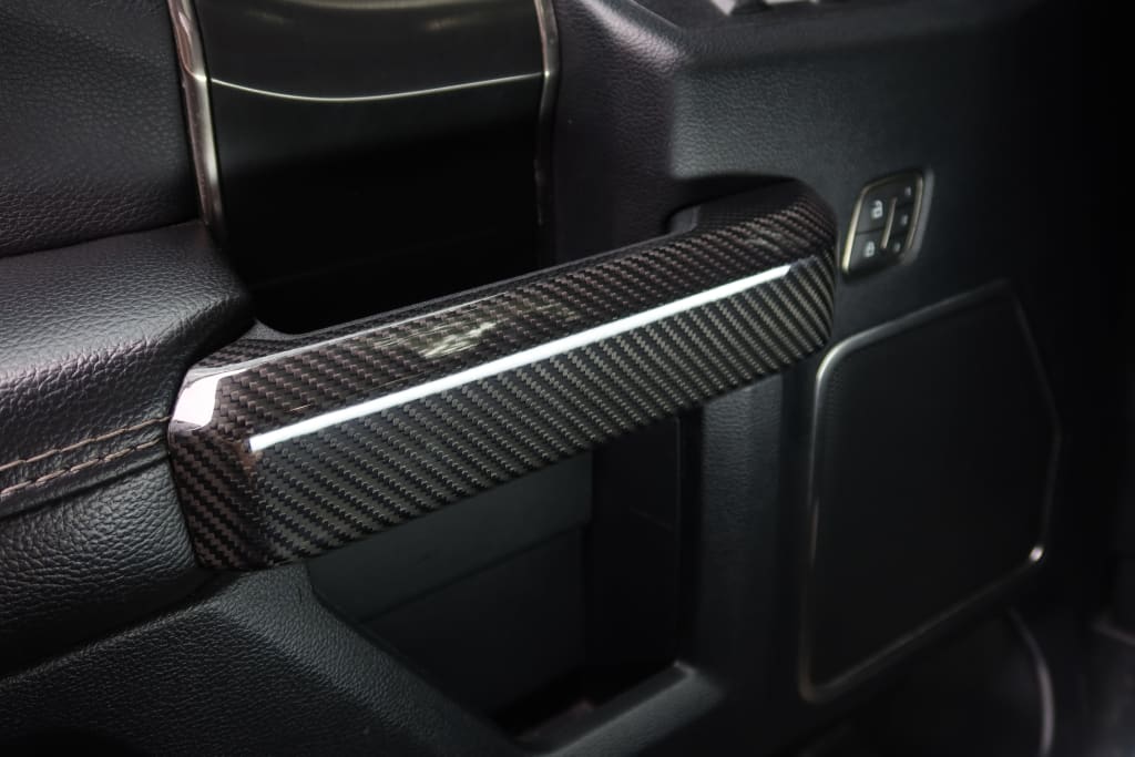 2015-2020 Ford F150/Raptor Carbon Fiber Interior Door Handle Covers(4-Piece Set)