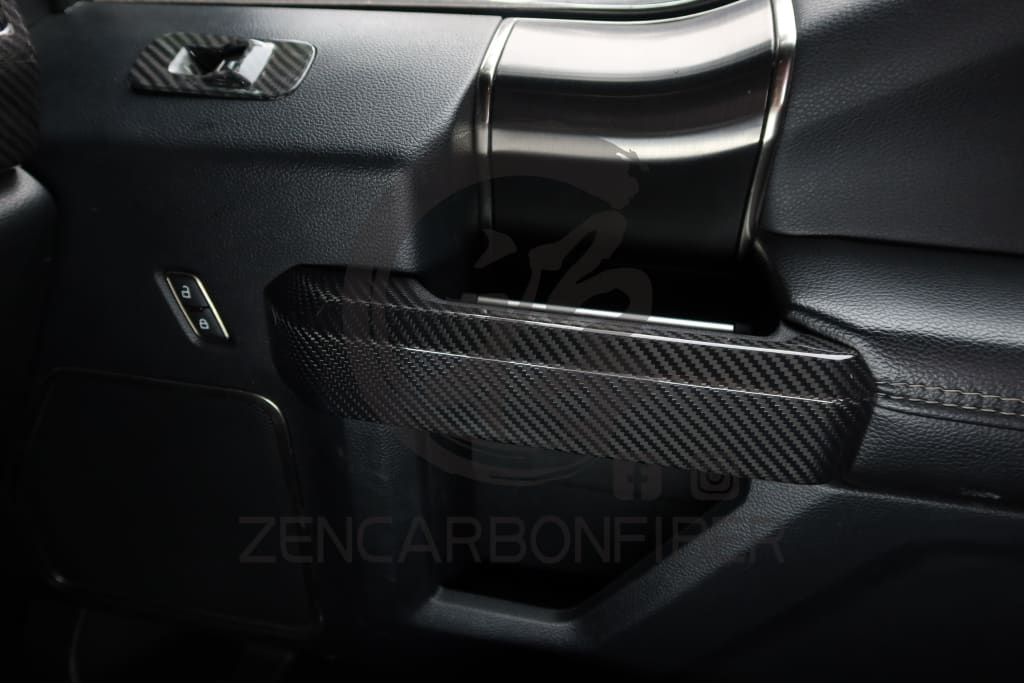 2015-2020 Ford F150/Raptor Carbon Fiber Interior Door Handle Covers(4-Piece Set)