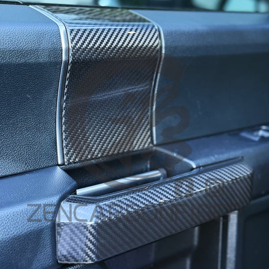 2015-2020 Ford F150/Raptor Carbon Fiber Interior Door Handle Covers(4-Piece Set)