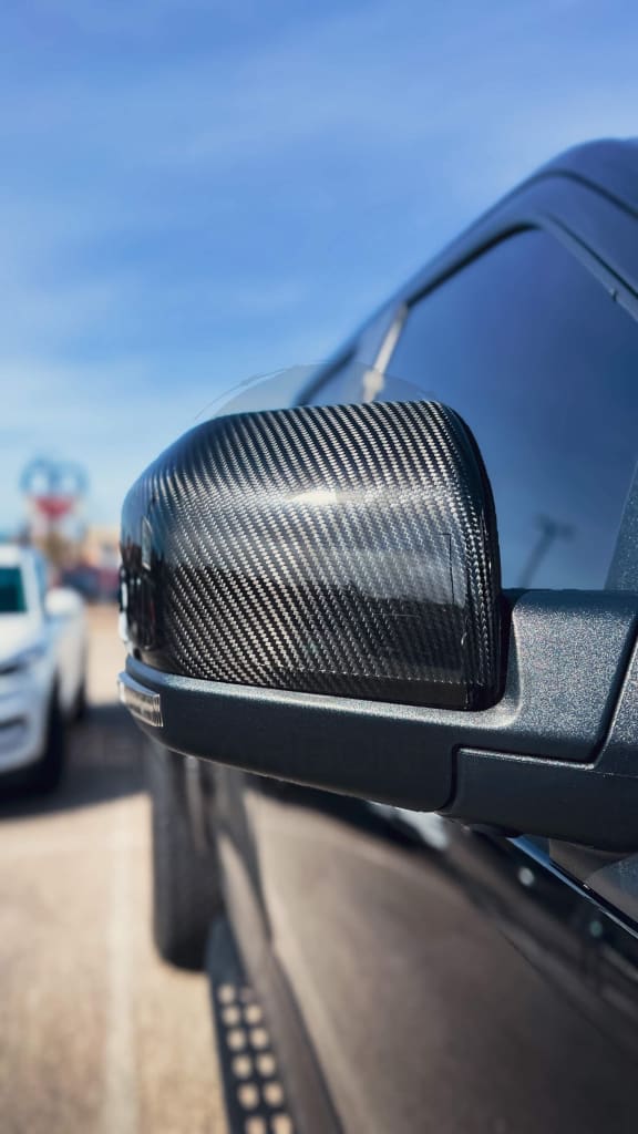 2015-2020 Ford F150/Raptor Carbon Fiber Mirror Caps Replacements
