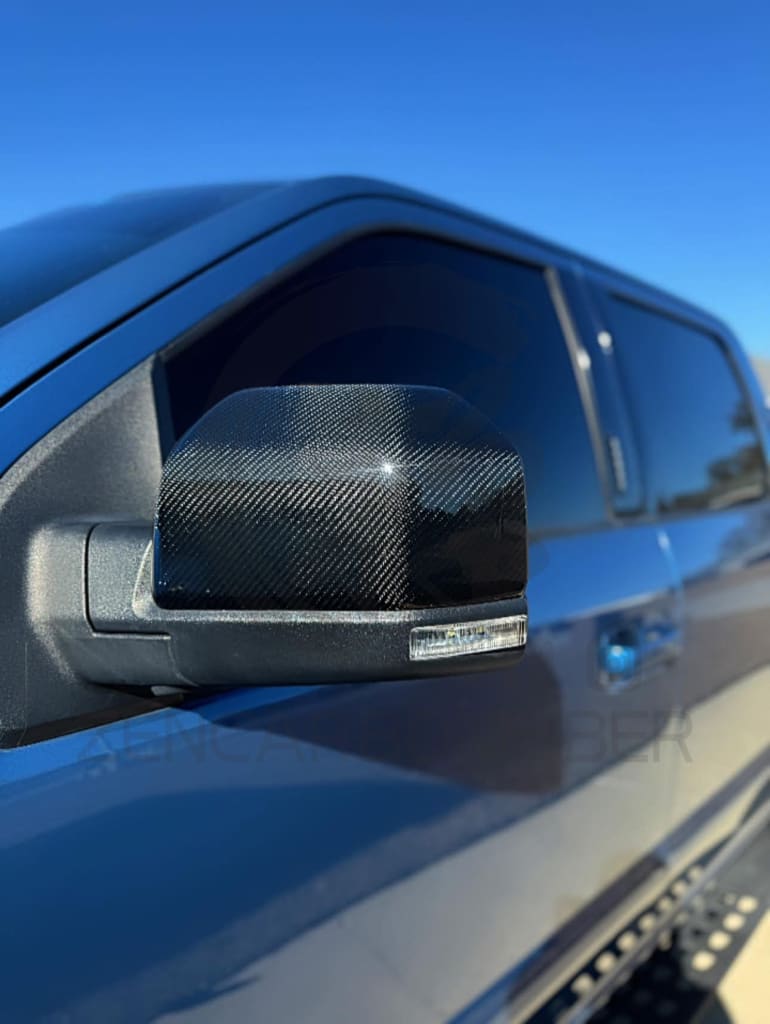 2015-2020 Ford F150/Raptor Carbon Fiber Mirror Caps Replacements