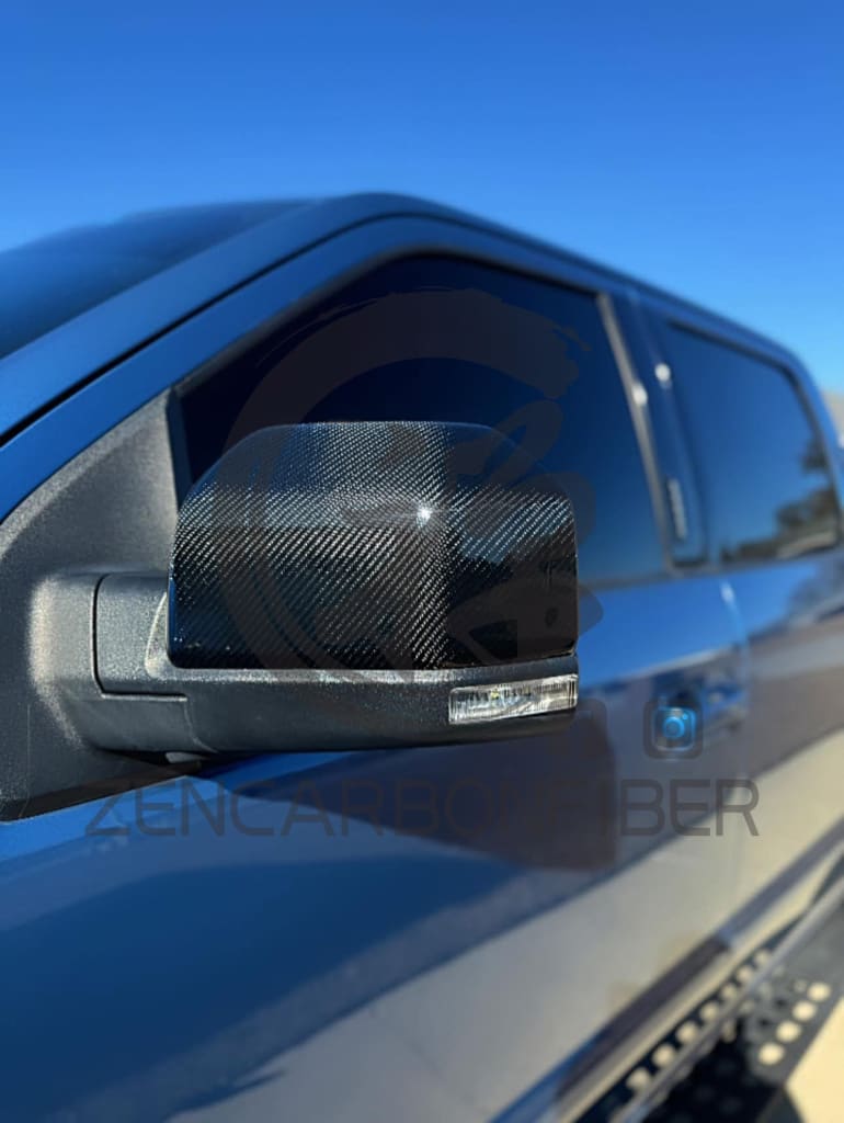 2015-2020 Ford F150/Raptor Carbon Fiber Mirror Caps Replacements