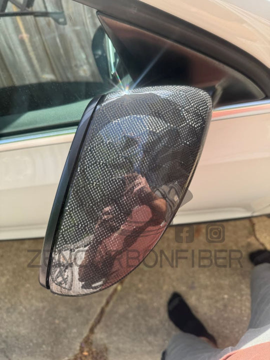 2015-2021 Volkswagen/VW Golf MK7/2019 + Jetta Carbon Fiber Mirror Caps Replacements