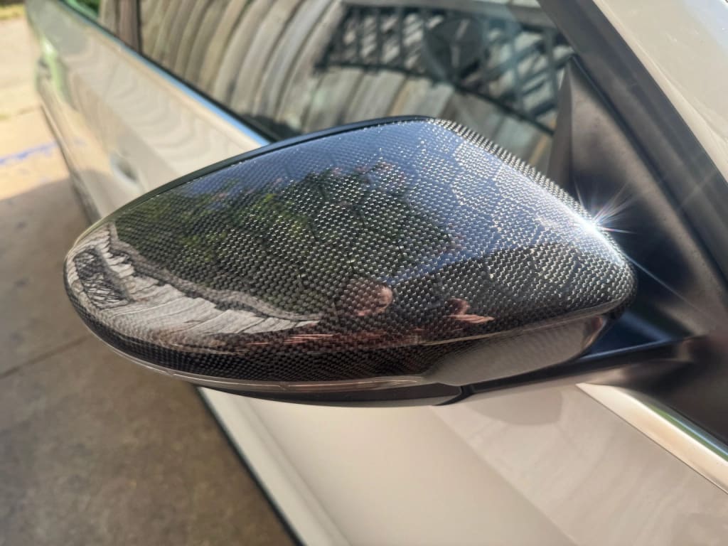 2015-2021 Volkswagen/VW Golf MK7/2019 + Jetta Carbon Fiber Mirror Caps Replacements Honeycomb carbon fiber