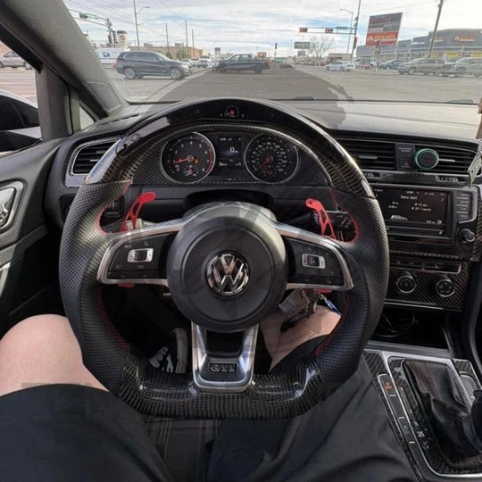 2015-2021 Volkswagen/VW Golf MK7 GTI/R/Jetta GLI Carbon Fiber Steering Wheel - Steering Wheels