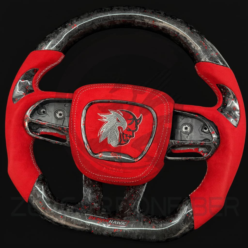 2015-2023 Dodge Charger/Challenger/Durango/WK2 Jeep SRT/Trackhawk Carbon Fiber Steering Wheel - Steering Wheels