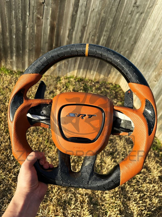 2015 + Dodge Charger/Challenger/Durango/Wk2 Jeep Srt/Trackhawk Carbon Fiber Steering Wheel