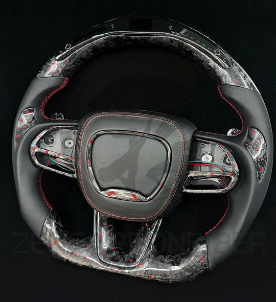 2015-2023 Dodge Charger/Challenger/Durango/WK2 Jeep SRT/Trackhawk Carbon Fiber Steering Wheel - Steering Wheels