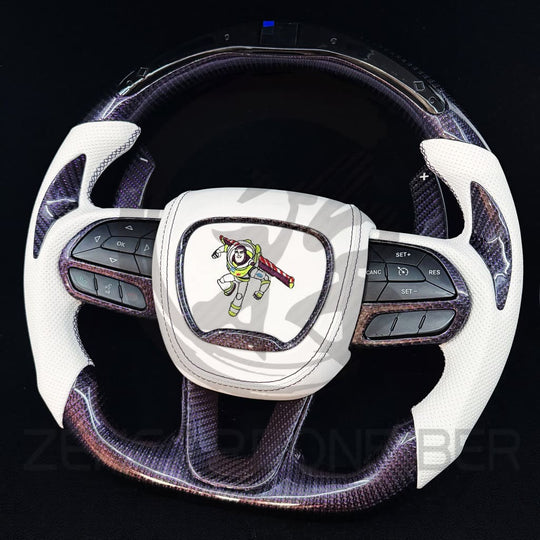 2015-2023 Dodge Charger/Challenger/Durango/WK2 Jeep SRT/Trackhawk Carbon Fiber Steering Wheel - Steering Wheels