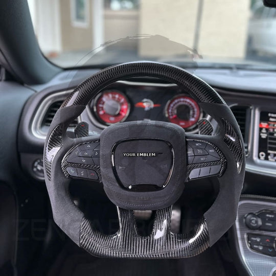 2015-2023 Dodge Charger/Challenger/Durango/WK2 Jeep SRT/Trackhawk Carbon Fiber Steering Wheel - Steering Wheels