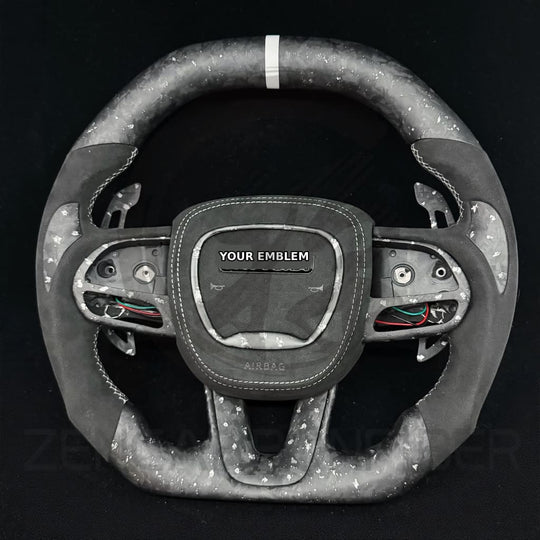 2015-2023 Dodge Charger/Challenger/Durango/WK2 Jeep SRT/Trackhawk Carbon Fiber Steering Wheel - Steering Wheels