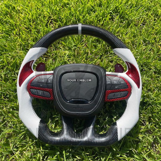 2015-2023 Dodge Charger/Challenger/Durango/WK2 Jeep SRT/Trackhawk Carbon Fiber Steering Wheel - Steering Wheels