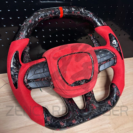 2015-2023 Dodge Charger/Challenger/Durango/WK2 Jeep SRT/Trackhawk Carbon Fiber Steering Wheel - Steering Wheels