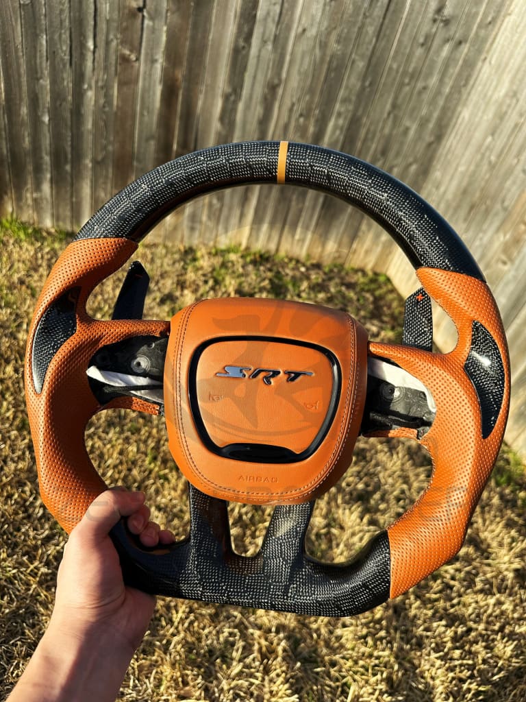 2015 + Dodge Charger/Challenger/Durango/Wk2 Jeep Srt/Trackhawk Carbon Fiber Steering Wheel