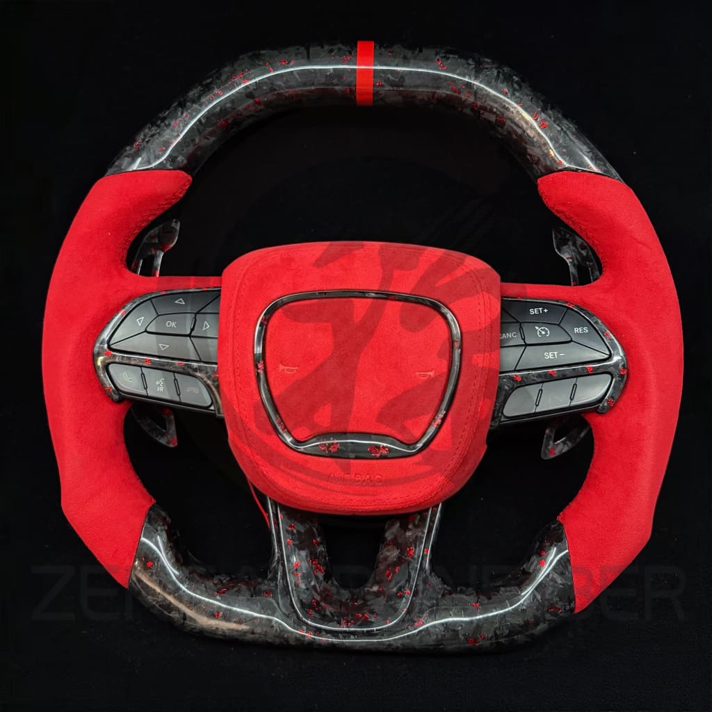2015-2023 Dodge Charger/Challenger/Durango/WK2 Jeep SRT/Trackhawk Carbon Fiber Steering Wheel - Steering Wheels