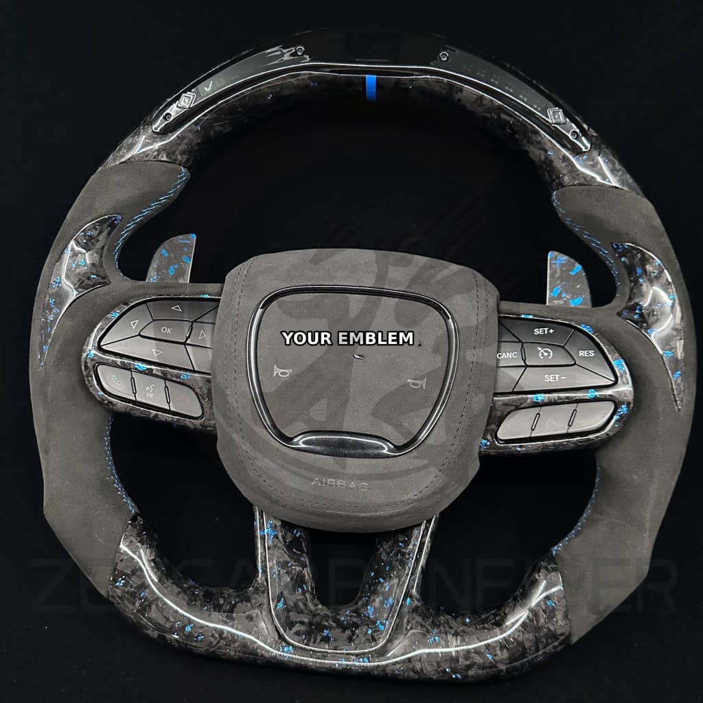 2015-2023 Dodge Charger/Challenger/Durango/WK2 Jeep SRT/Trackhawk Carbon Fiber Steering Wheel - Steering Wheels