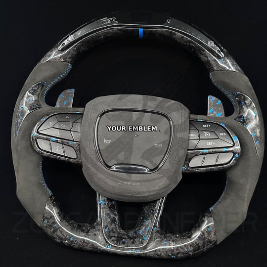 2015-2023 Dodge Charger/Challenger/Durango/WK2 Jeep SRT/Trackhawk Carbon Fiber Steering Wheel - Steering Wheels