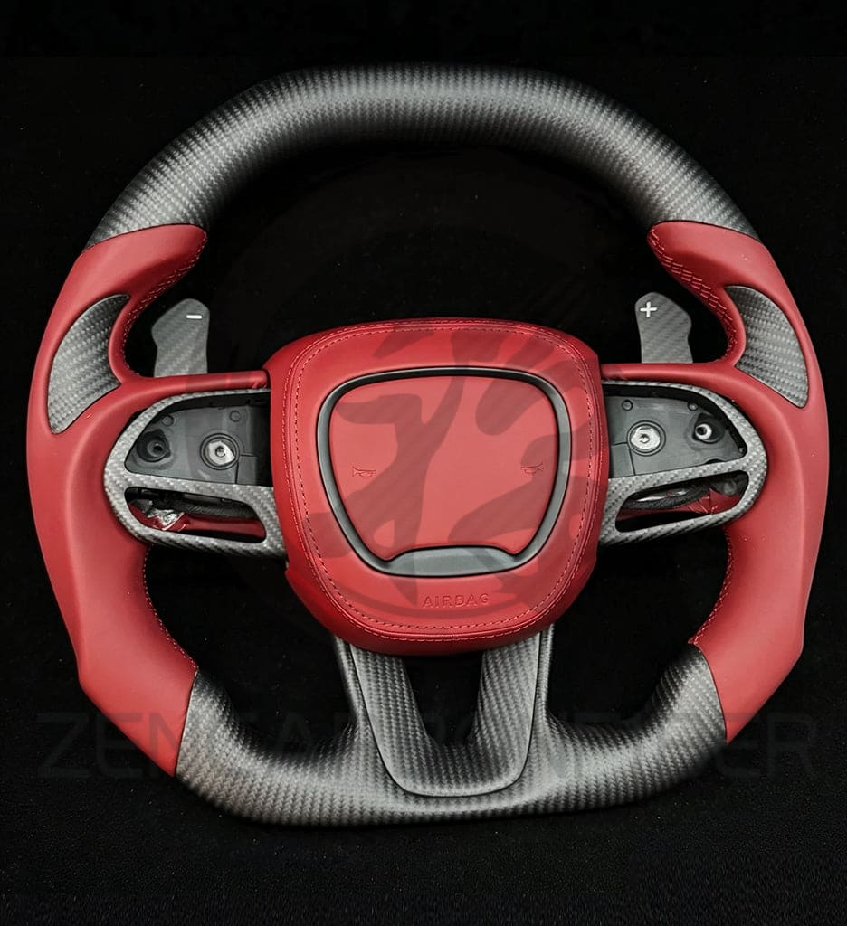 2015-2023 Dodge Charger/Challenger/Durango/WK2 Jeep SRT/Trackhawk Carbon Fiber Steering Wheel - Steering Wheels