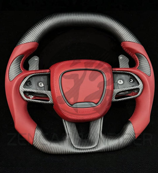 2015-2023 Dodge Charger/Challenger/Durango/WK2 Jeep SRT/Trackhawk Carbon Fiber Steering Wheel - Steering Wheels