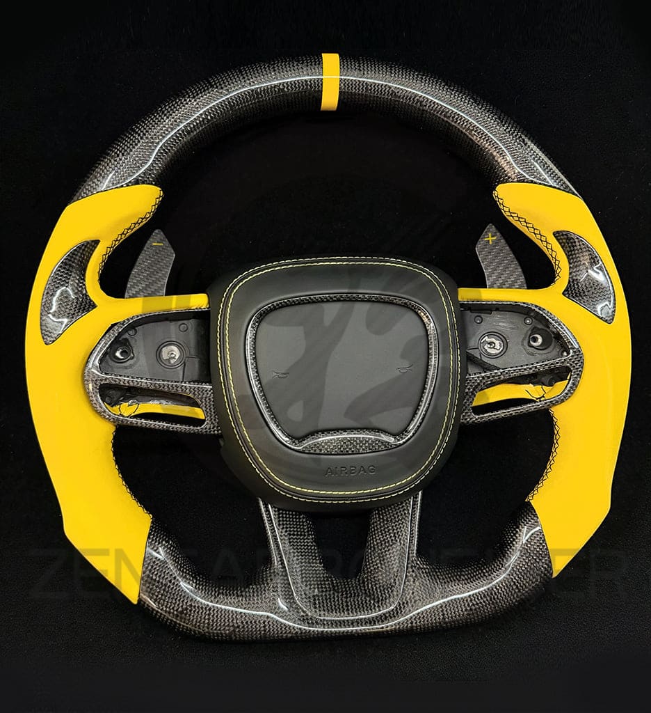 2015-2023 Dodge Charger/Challenger/Durango/WK2 Jeep SRT/Trackhawk Carbon Fiber Steering Wheel - Steering Wheels