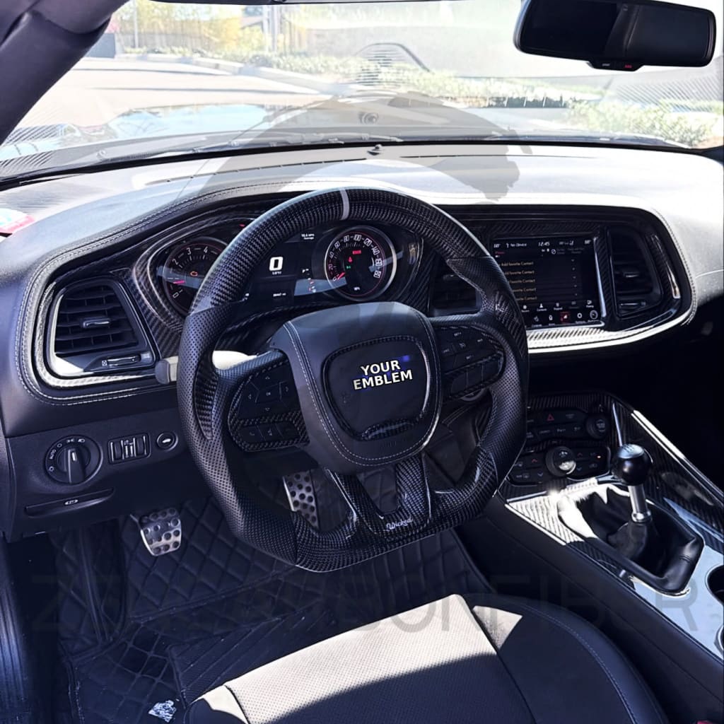 2015-2023 Dodge Charger/Challenger/Durango/WK2 Jeep SRT/Trackhawk Carbon Fiber Steering Wheel - Steering Wheels